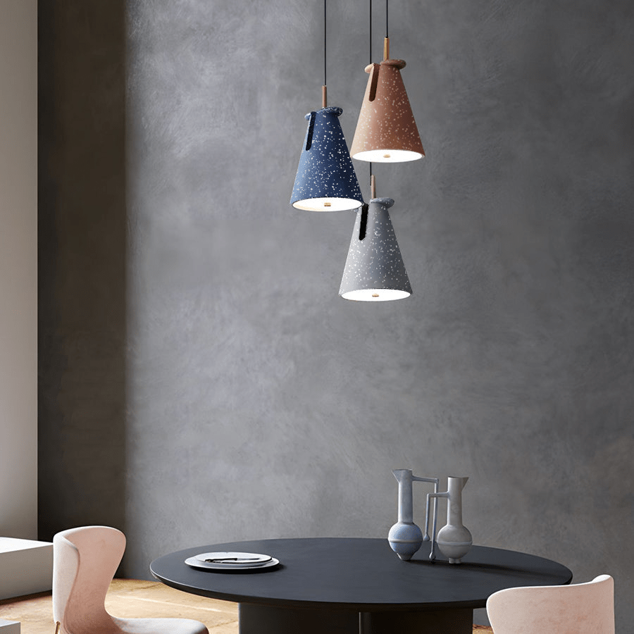 Scandinavian Tapered White Resin Pendant Light for Modern Living Spaces