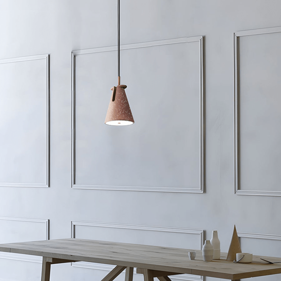 Scandinavian Tapered White Resin Pendant Light for Modern Living Spaces