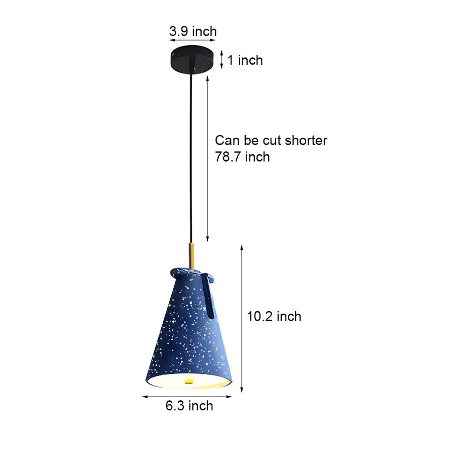 Scandinavian Tapered White Resin Pendant Light for Modern Living Spaces