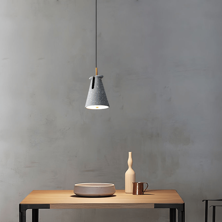 Scandinavian Tapered White Resin Pendant Light for Modern Living Spaces