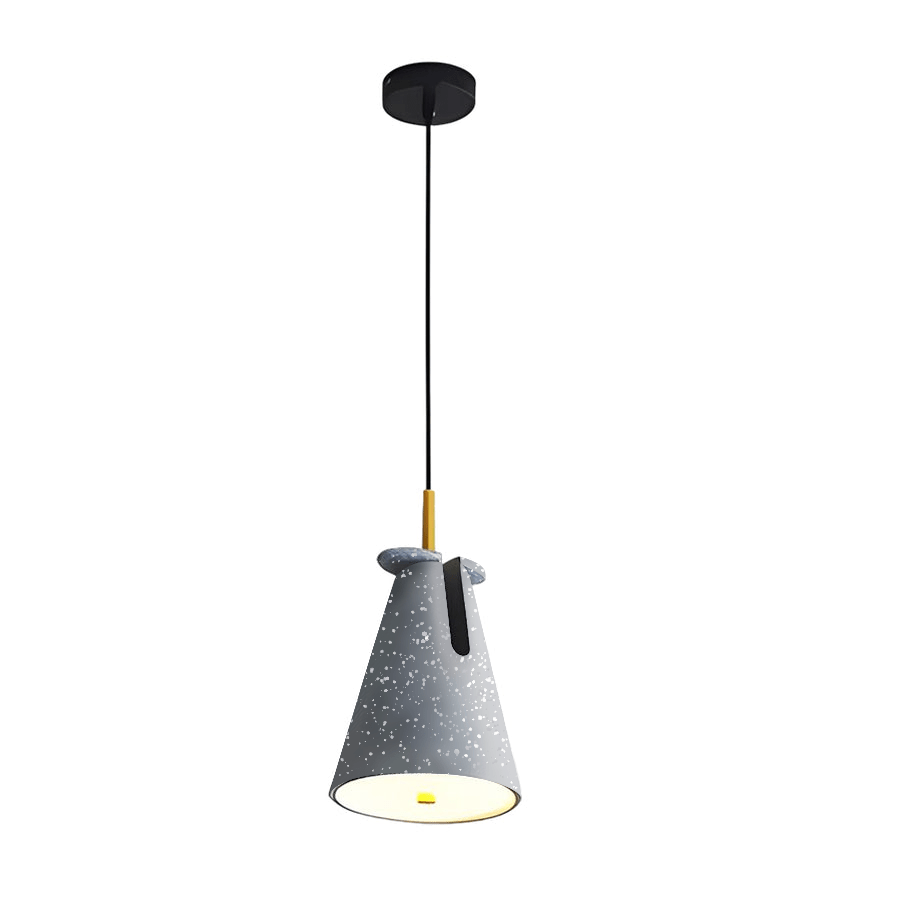 Scandinavian Tapered White Resin Pendant Light for Modern Living Spaces
