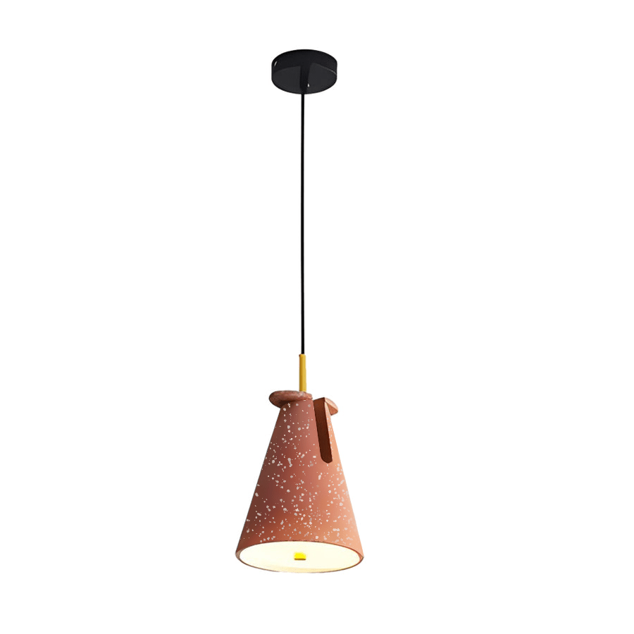 Scandinavian Tapered White Resin Pendant Light for Modern Living Spaces