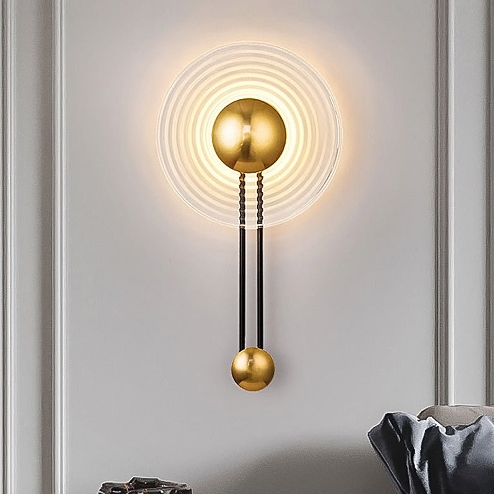 Nordic Corrugated Ripple Glass LED Wall Lamp for Bedroom Aisle Decor