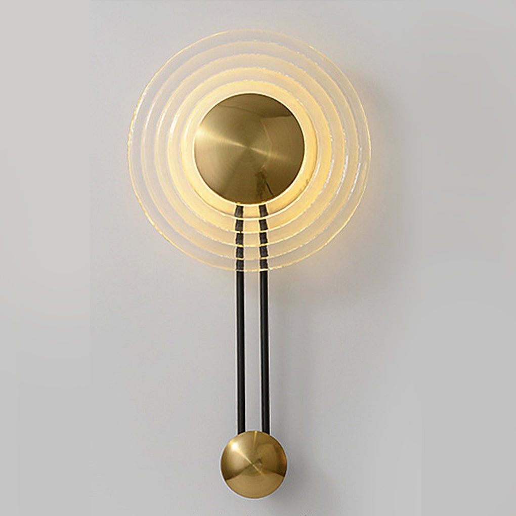 Nordic Corrugated Ripple Glass LED Wall Lamp for Bedroom Aisle Decor