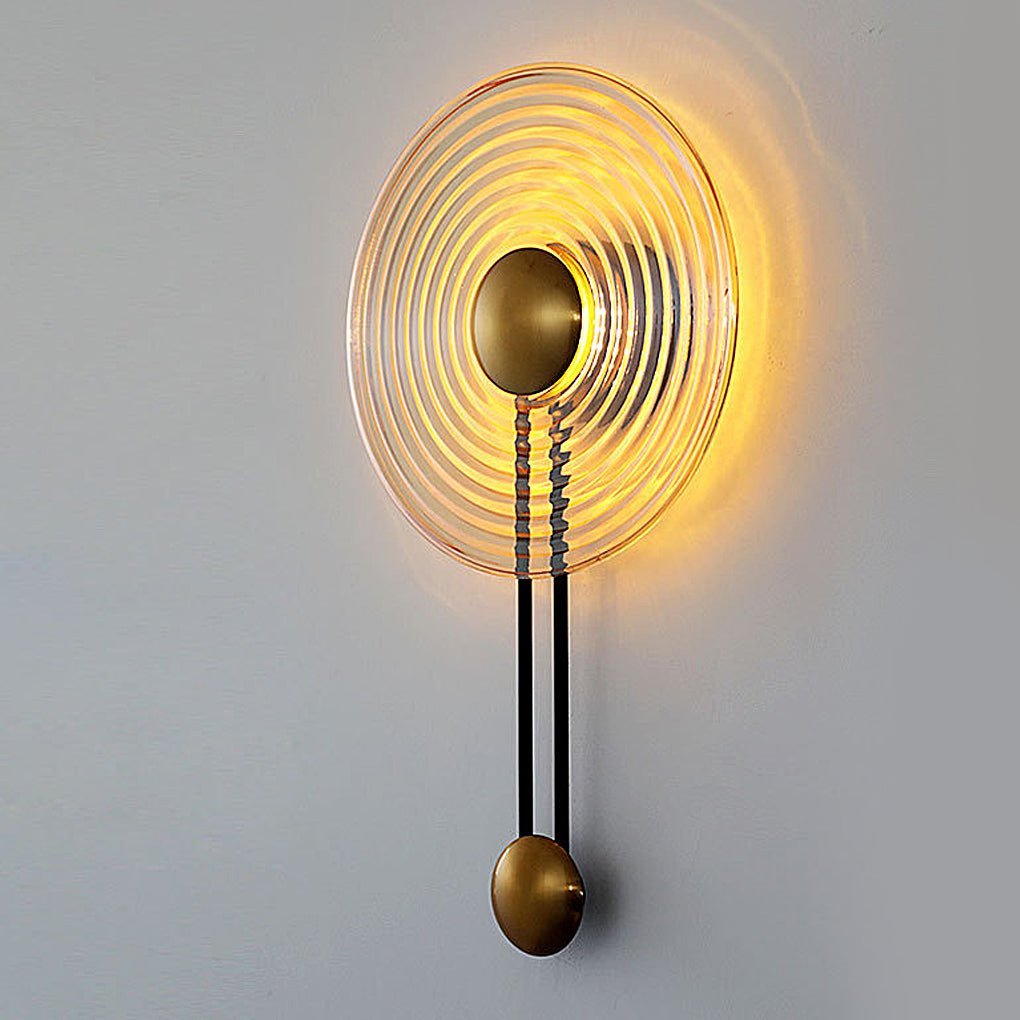 Nordic Corrugated Ripple Glass LED Wall Lamp for Bedroom Aisle Decor