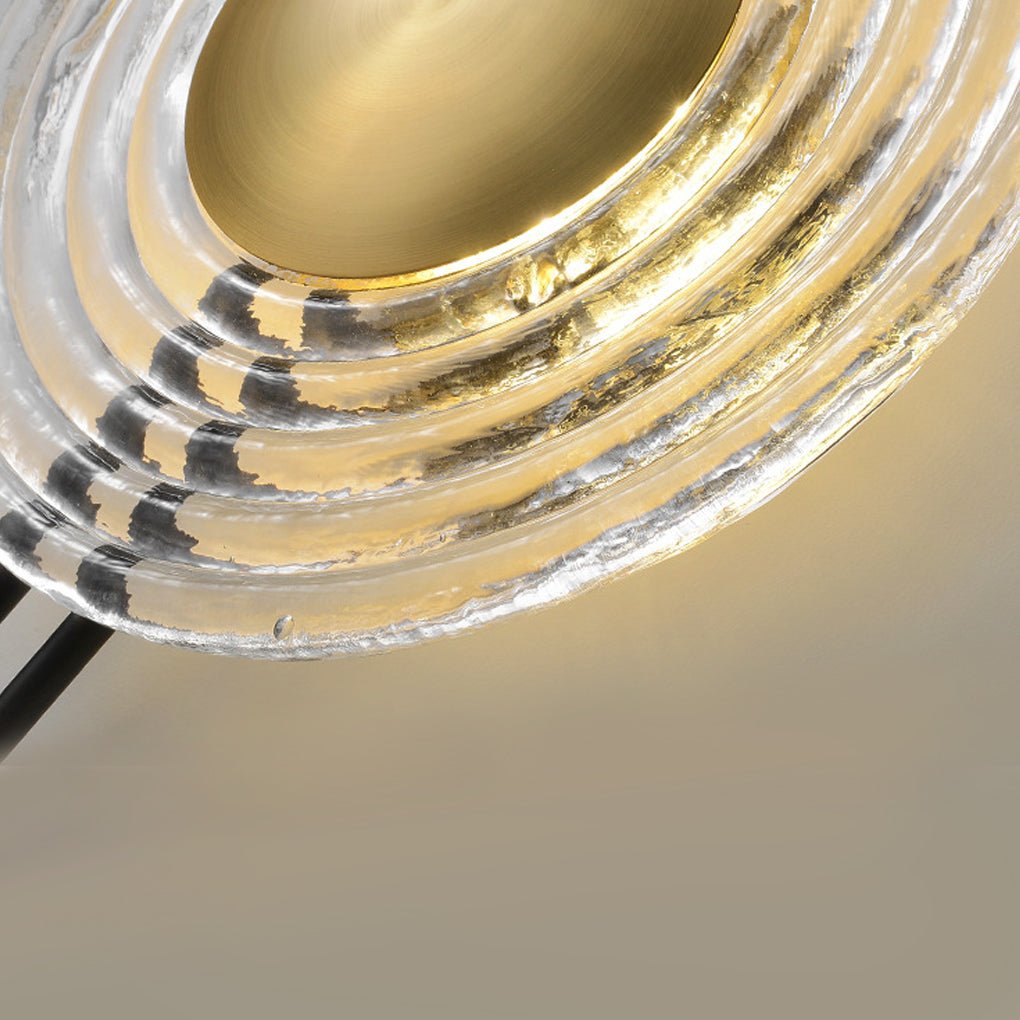 Nordic Corrugated Ripple Glass LED Wall Lamp for Bedroom Aisle Decor