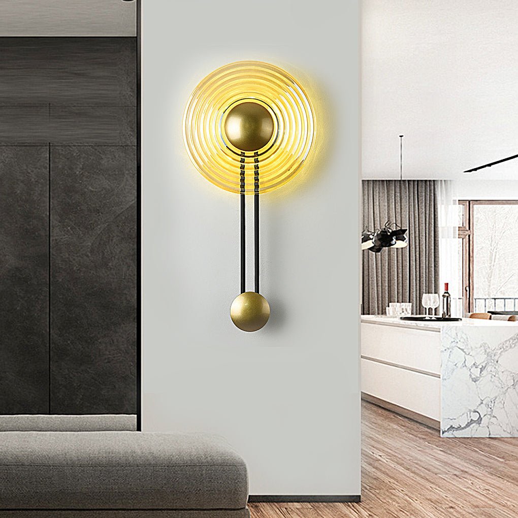 Nordic Corrugated Ripple Glass LED Wall Lamp for Bedroom Aisle Decor