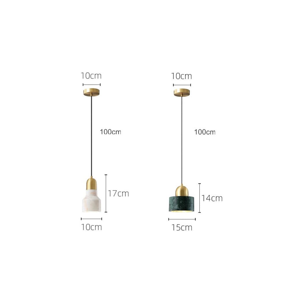 Contemporary Metal and Marble Mini Pendant Light for Stylish Interiors