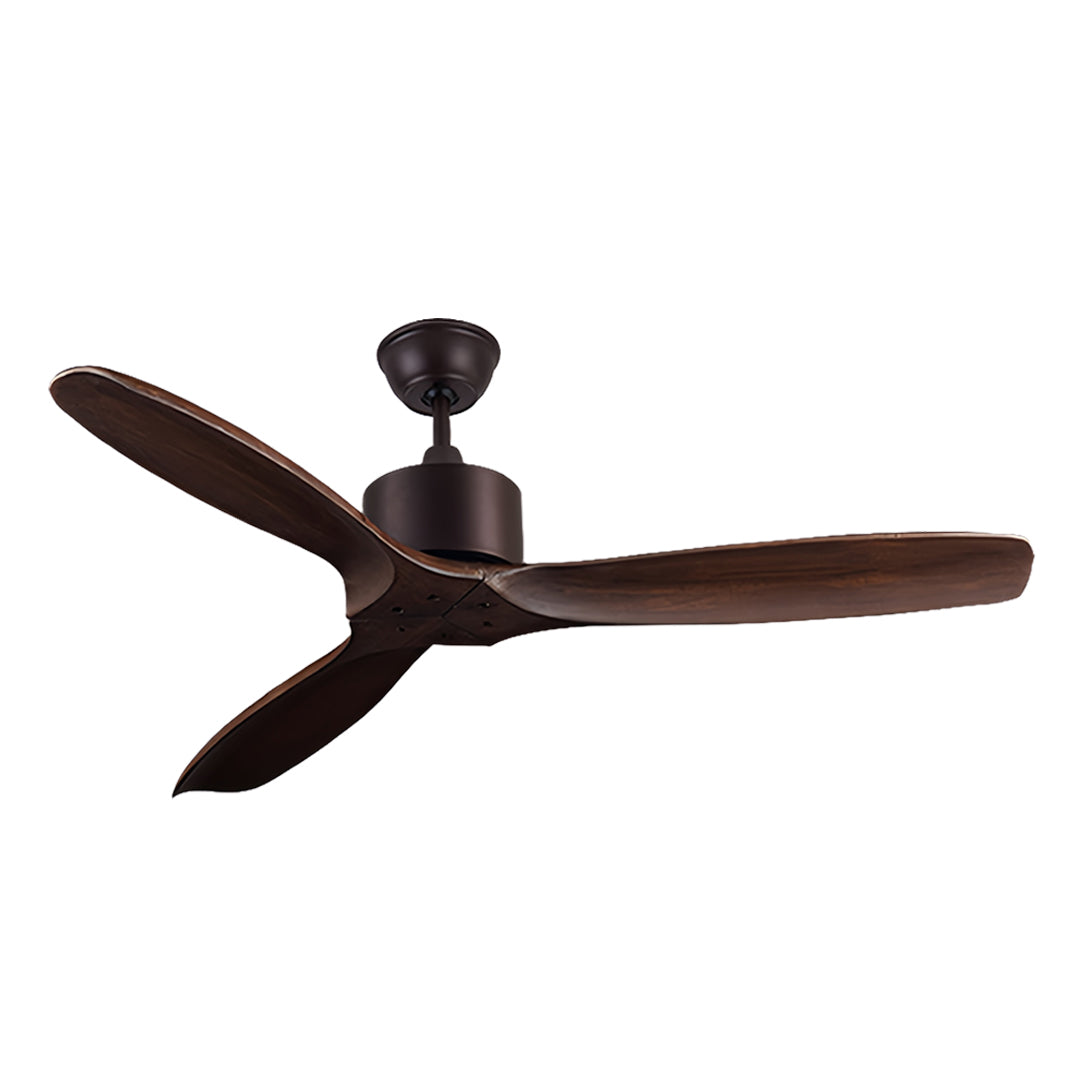 Modern Wood 3-Blade Ceiling Fan with Light for Living Room and Bedroom