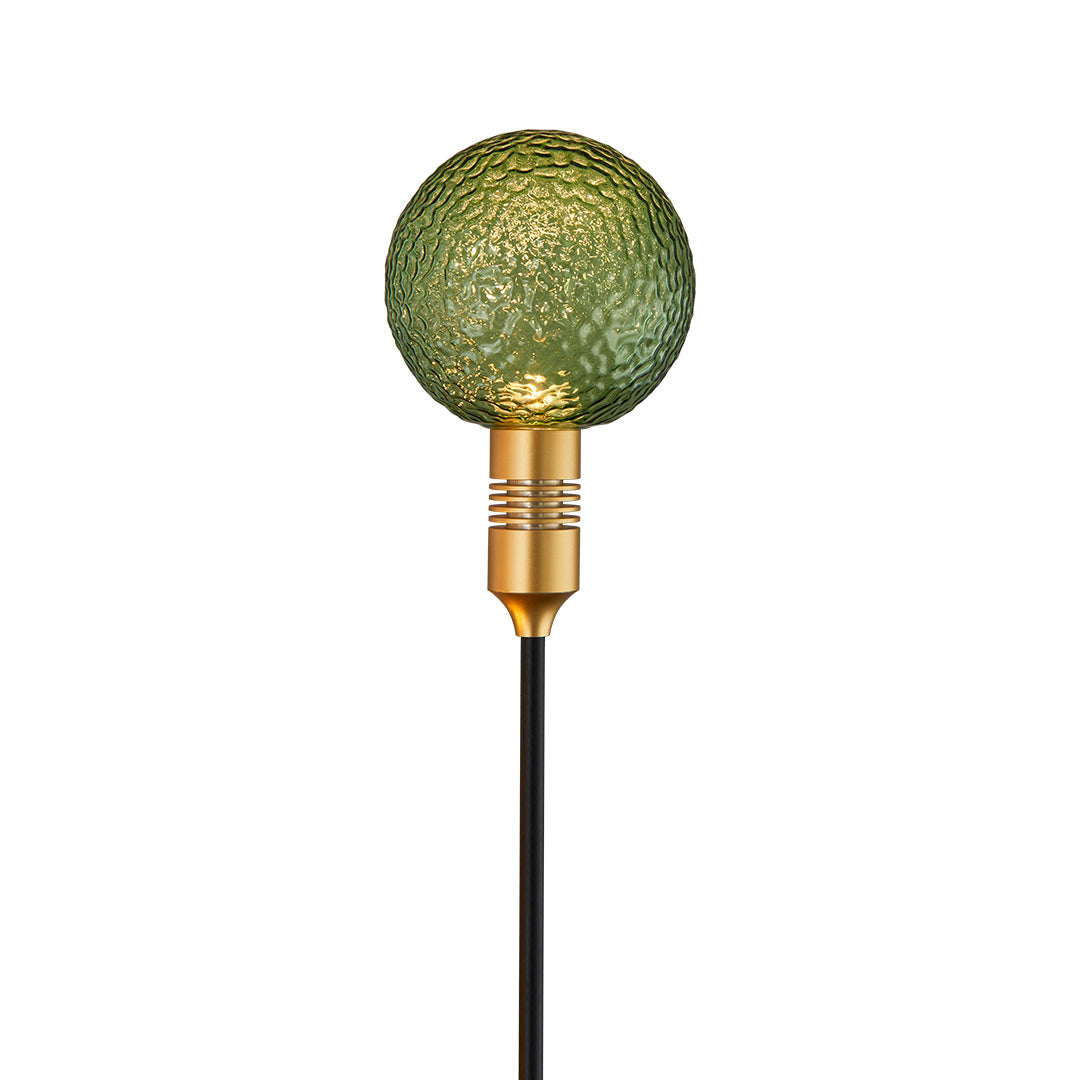 Outdoor Round Reed Decorative Landscape Light in Warm Bronze Finish