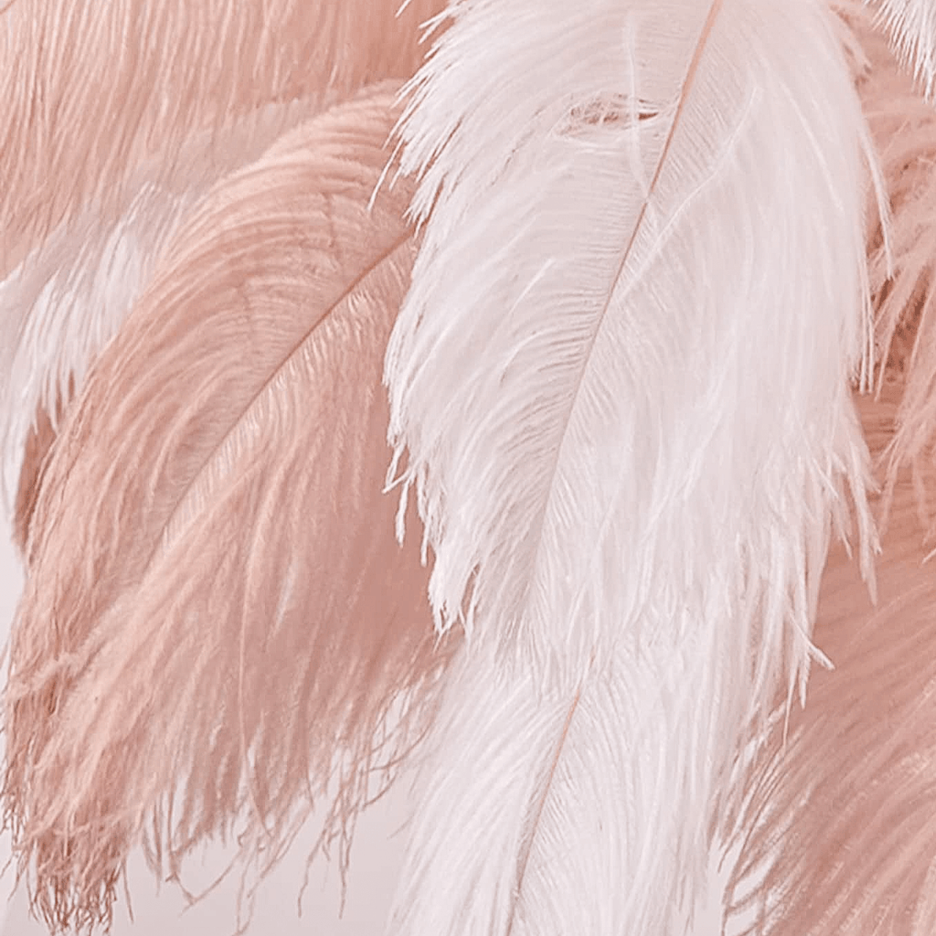 Luxurious White Ostrich Feather Floor Lamp for Living Room Bedroom Deco