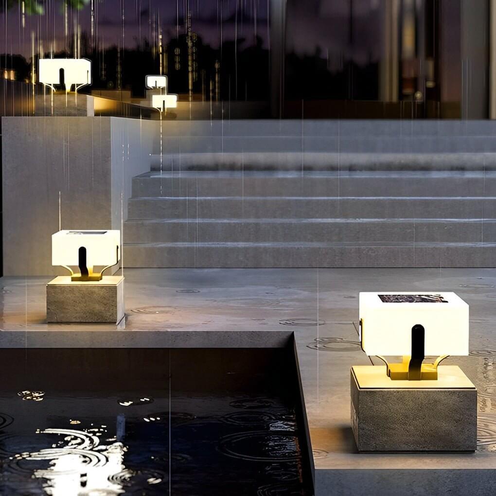 Square Waterproof LED Brick Pillar Lights for Garden Patio Pathway
