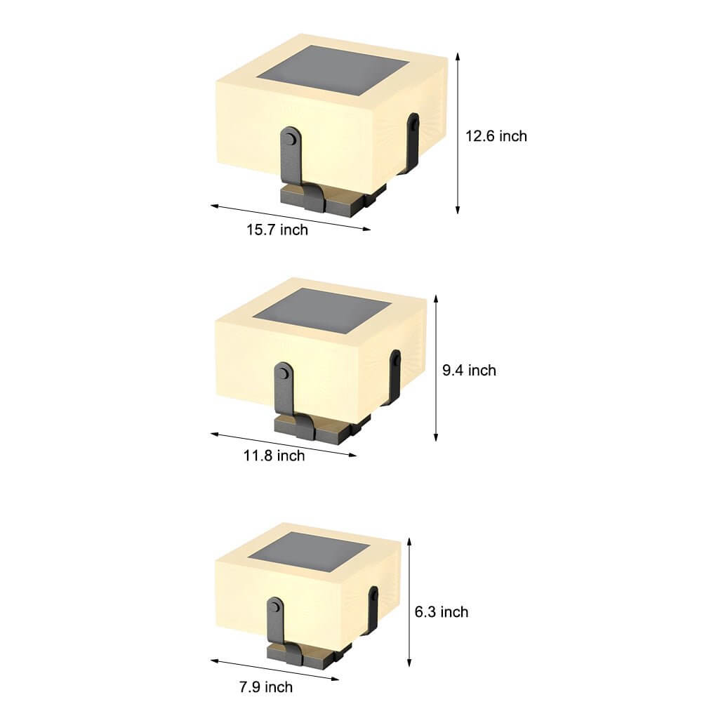 Square Waterproof LED Brick Pillar Lights for Garden Patio Pathway