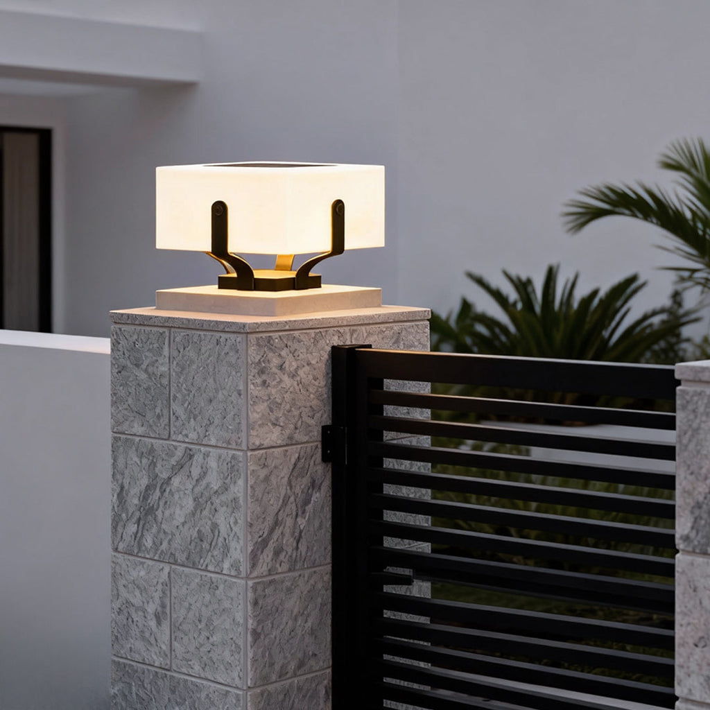 Square Waterproof LED Brick Pillar Lights for Garden Patio Pathway