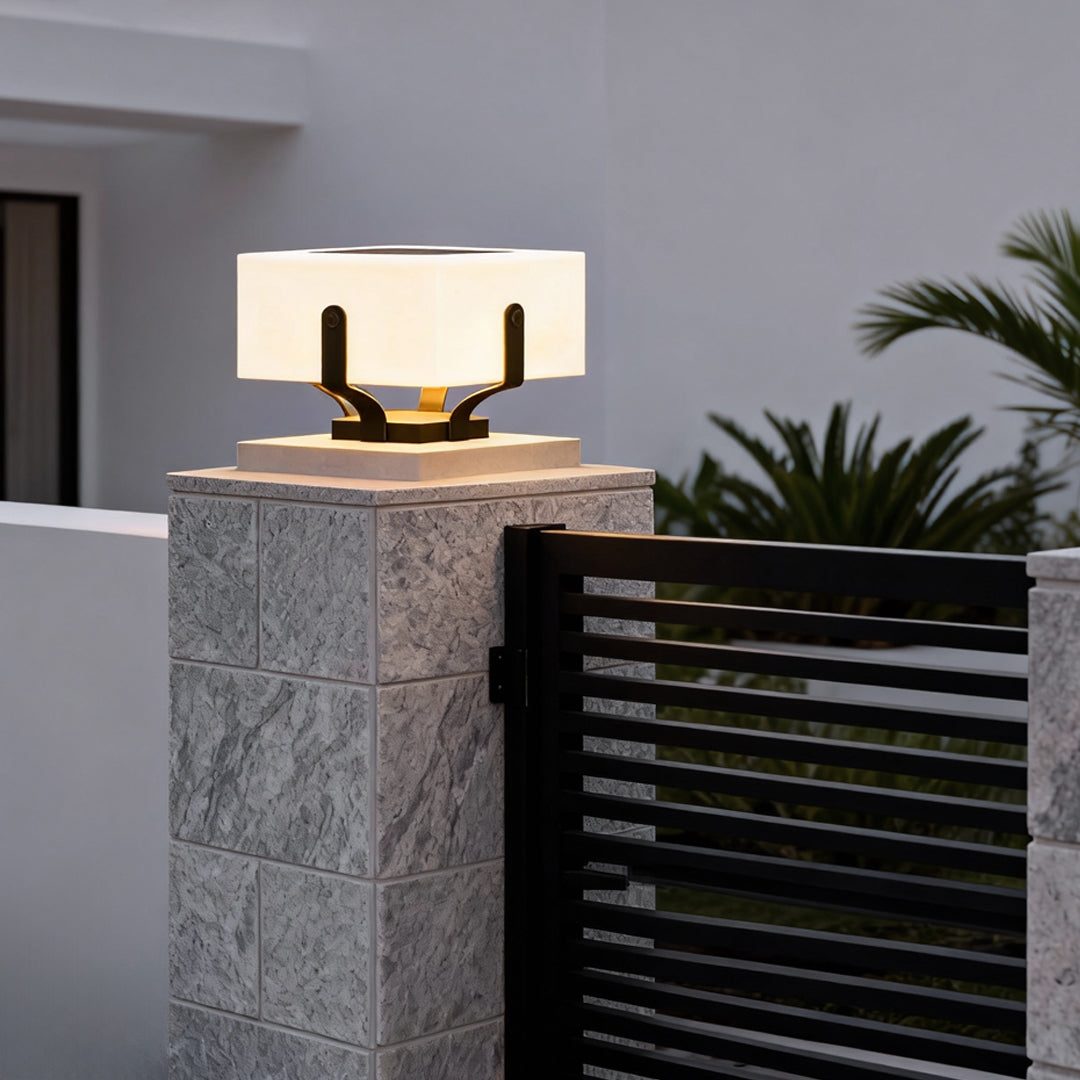 Square Waterproof LED Brick Pillar Lights for Garden Patio Pathway