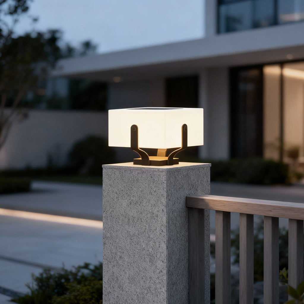 Square Waterproof LED Brick Pillar Lights for Garden Patio Pathway