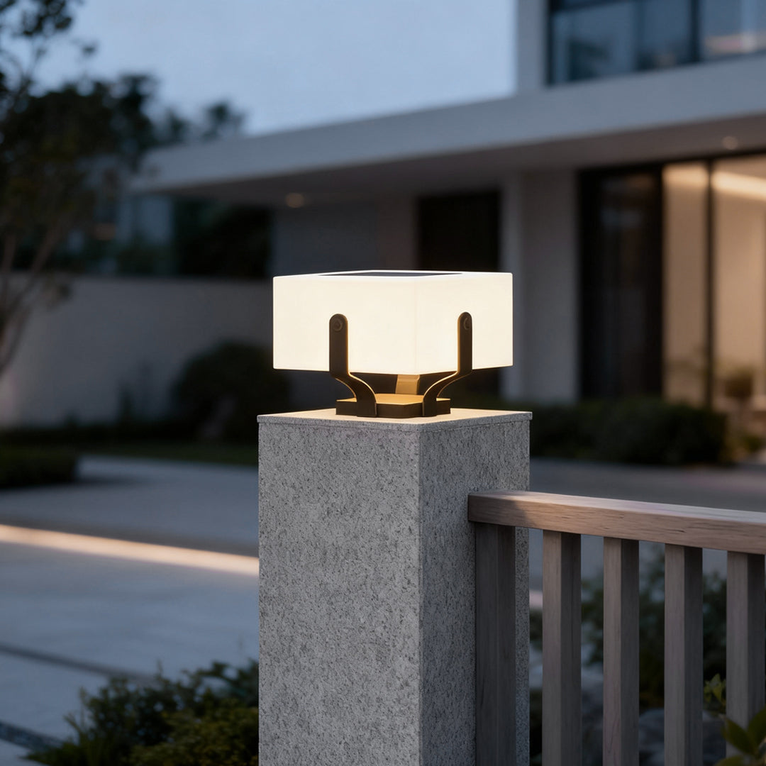 Square Waterproof LED Brick Pillar Lights for Garden Patio Pathway
