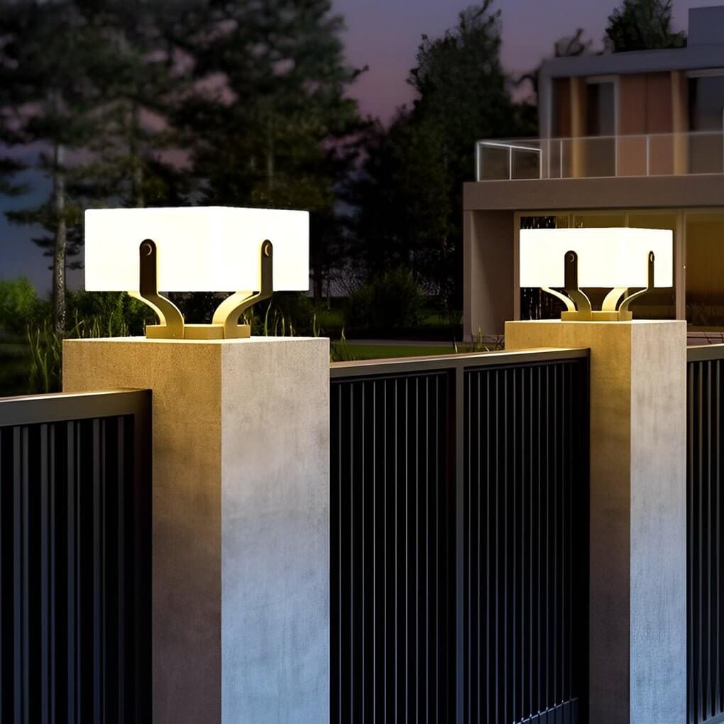 Square Waterproof LED Brick Pillar Lights for Garden Patio Pathway