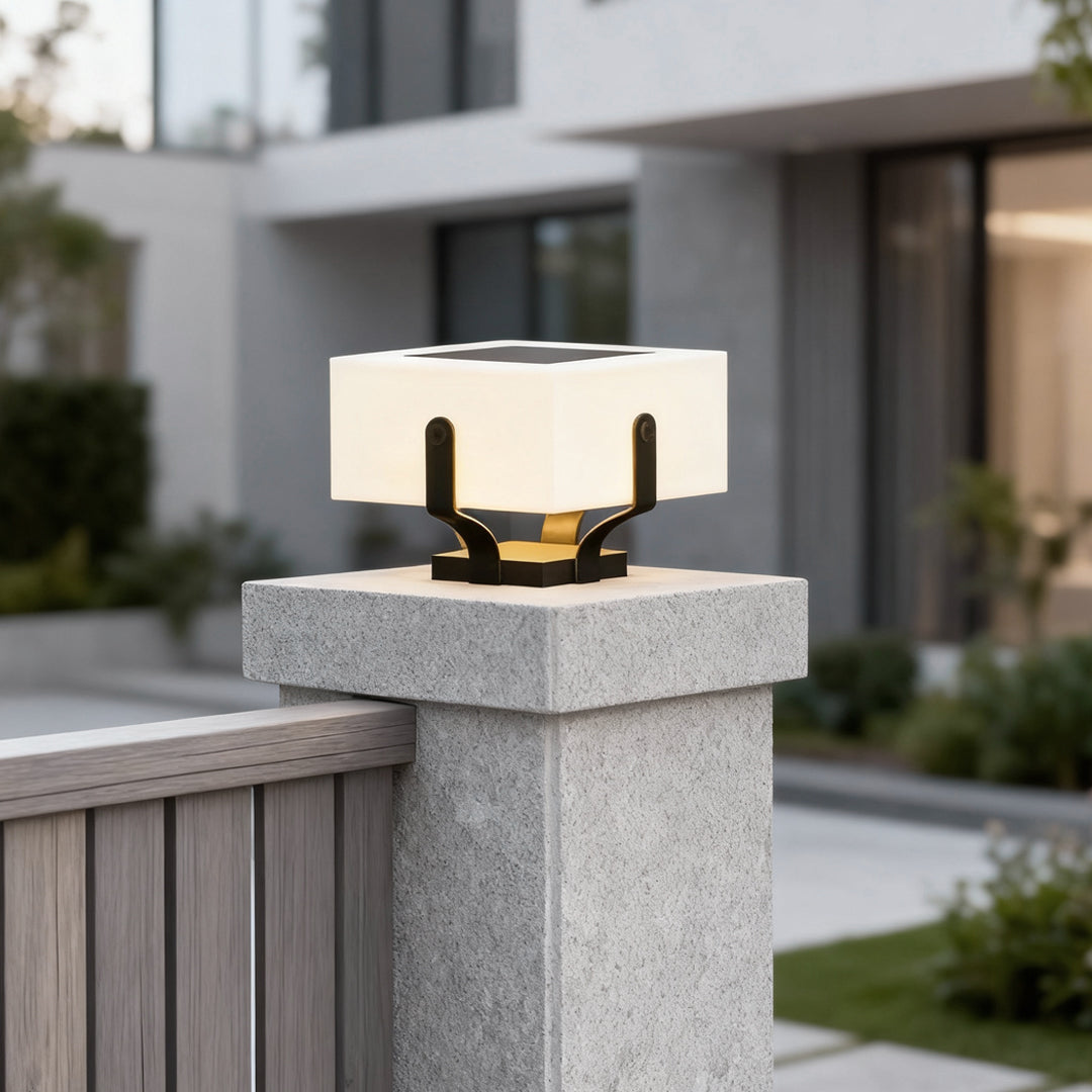 Square Waterproof LED Brick Pillar Lights for Garden Patio Pathway