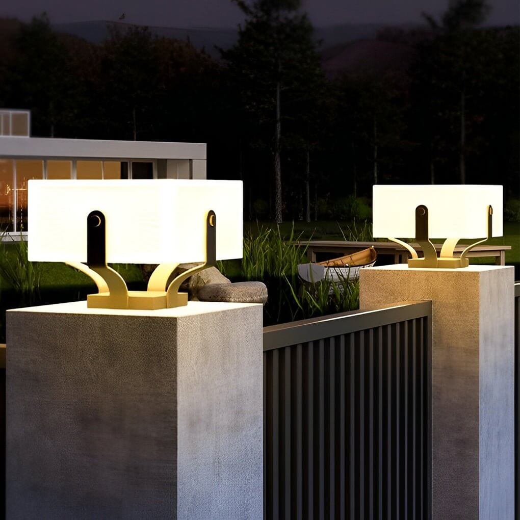 Square Waterproof LED Brick Pillar Lights for Garden Patio Pathway