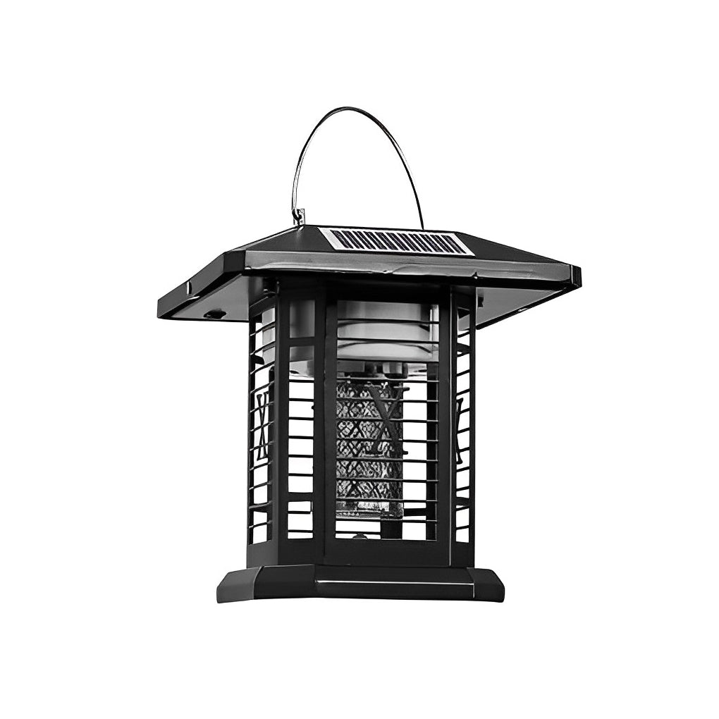 Waterproof Solar-Powered Metal Bug Repellent Lantern for Patio Garden