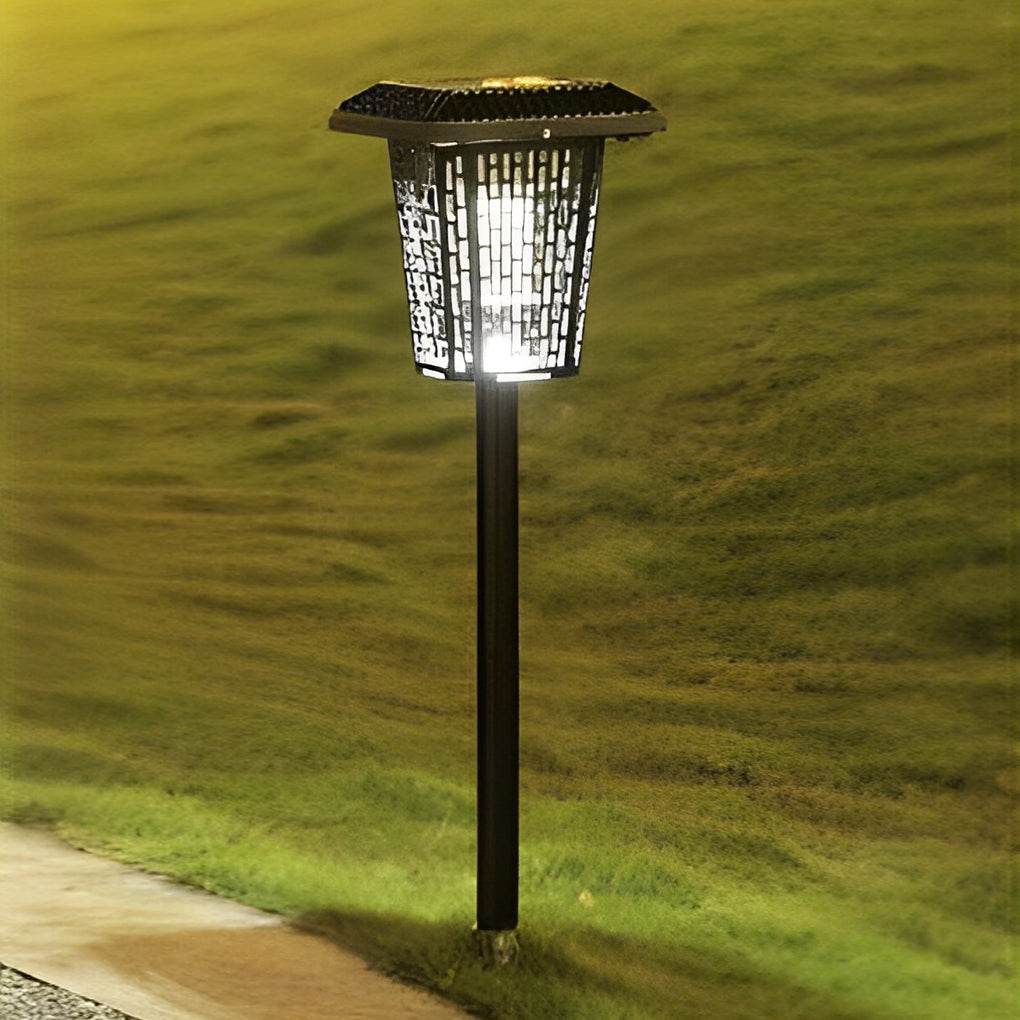 Solar-Powered Waterproof Metal Outdoor Bug Repellent Lantern Light