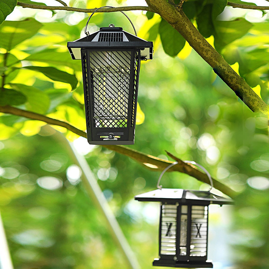 Solar-Powered Waterproof Metal Outdoor Bug Repellent Lantern Light