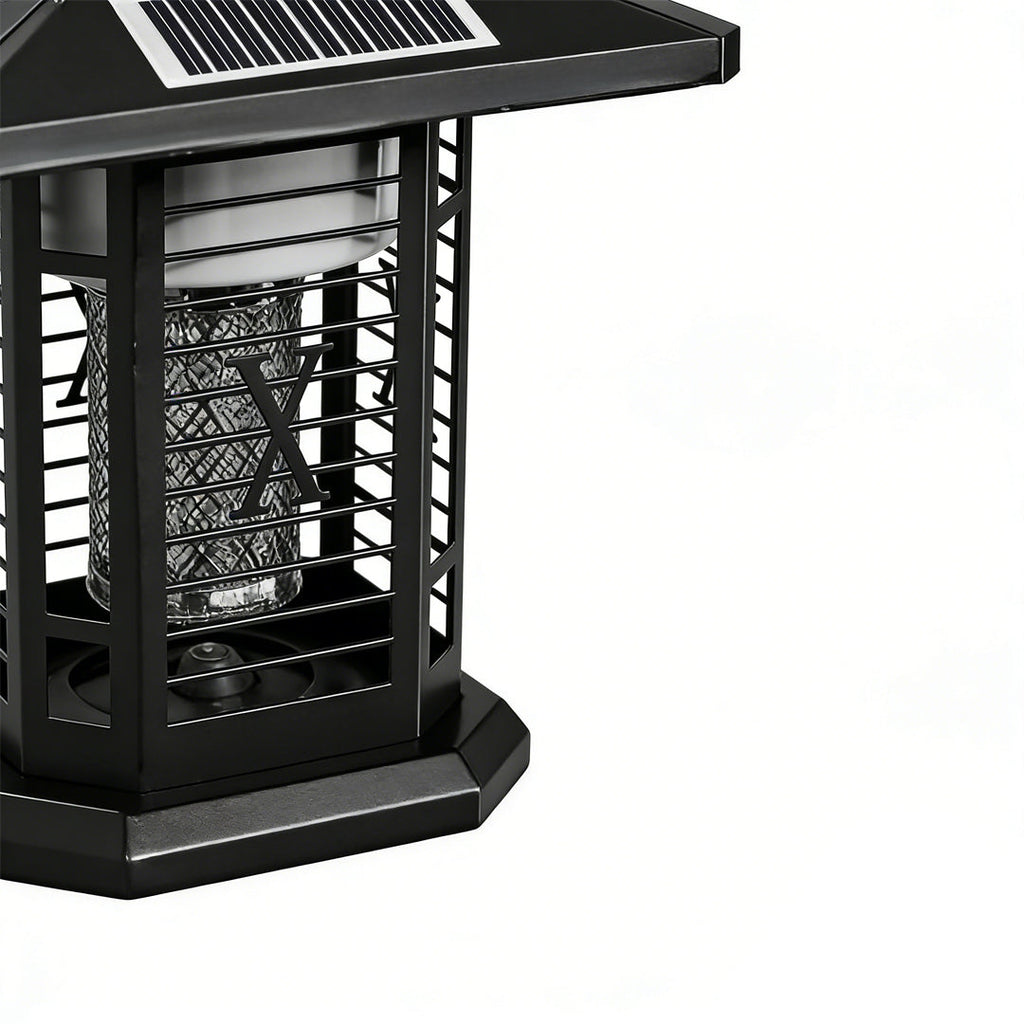 Waterproof Solar-Powered Metal Bug Repellent Lantern for Patio Garden