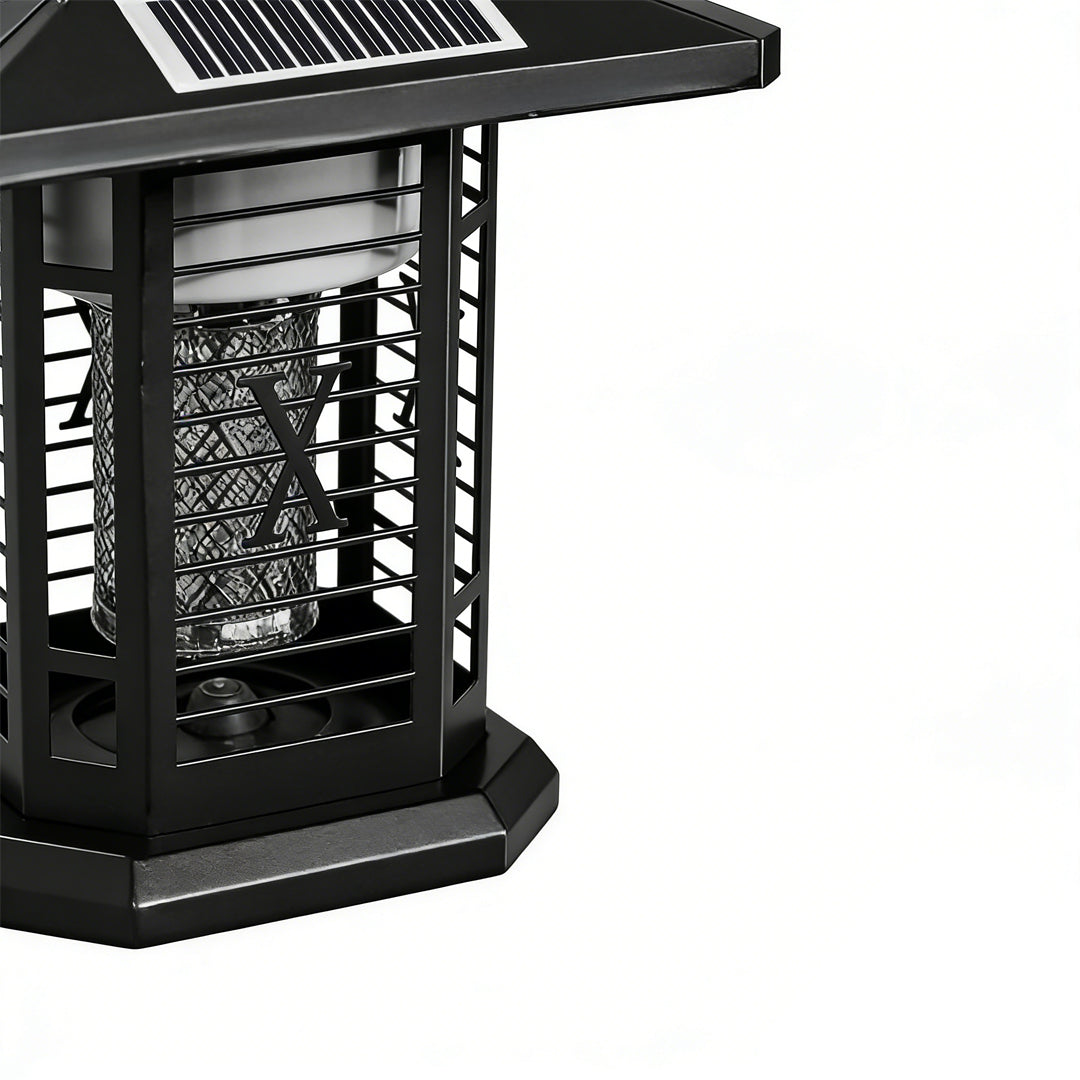 Waterproof Solar-Powered Metal Bug Repellent Lantern for Patio Garden