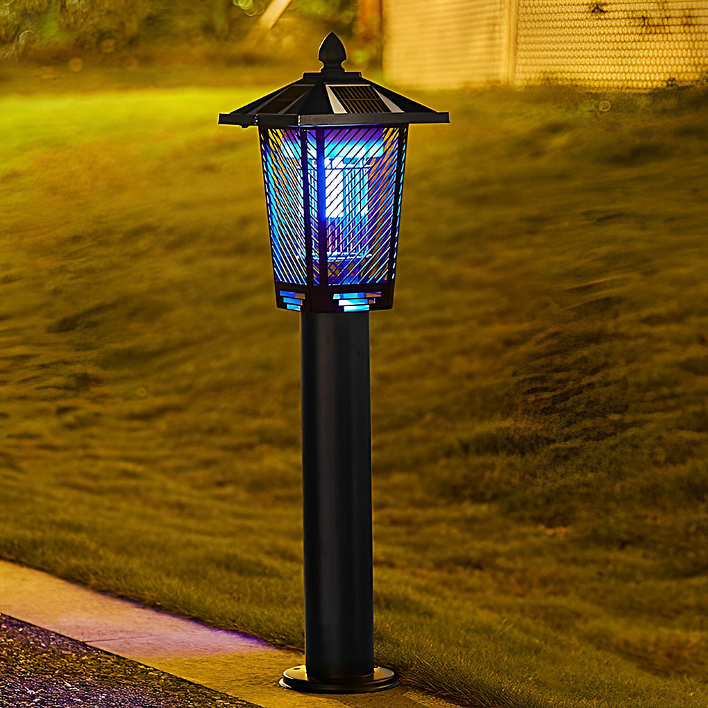 Solar-Powered Waterproof Metal Outdoor Bug Repellent Lantern Light