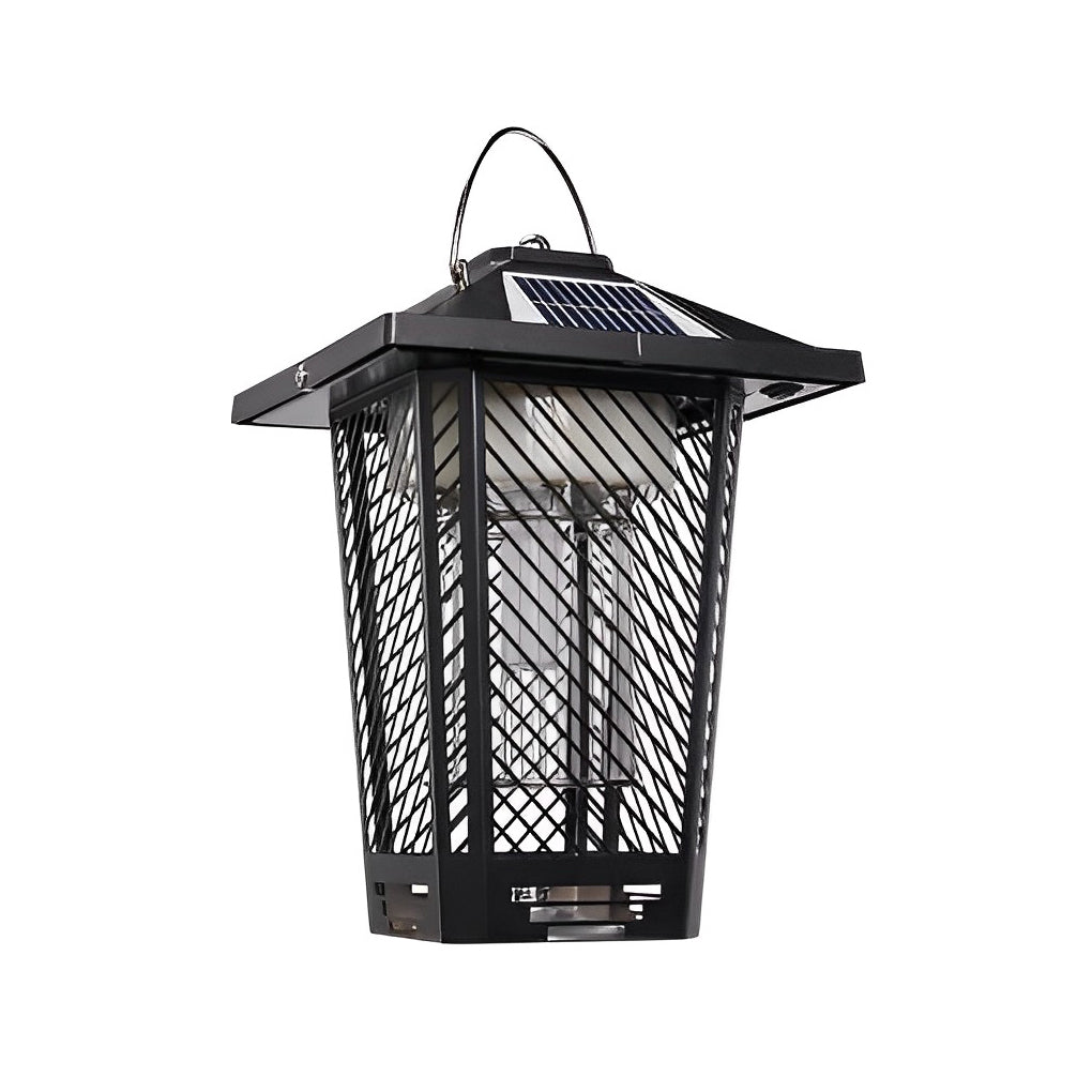 Solar-Powered Waterproof Metal Outdoor Bug Repellent Lantern Light