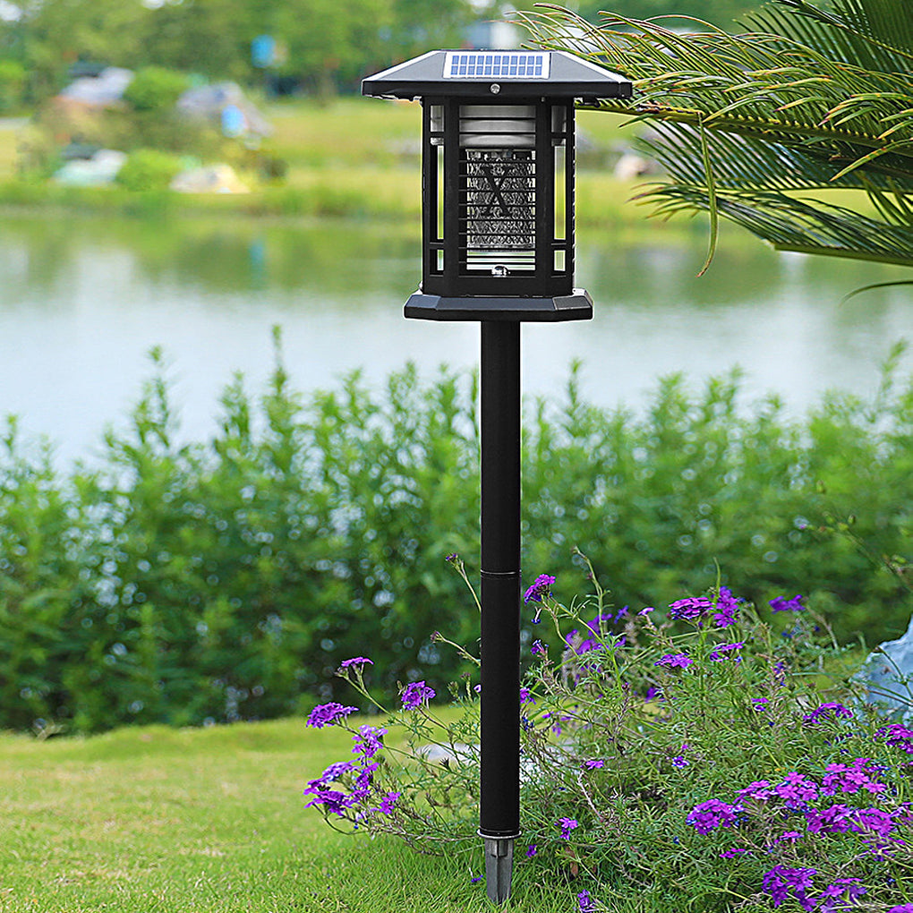Solar-Powered Waterproof Metal Outdoor Bug Repellent Lantern Light