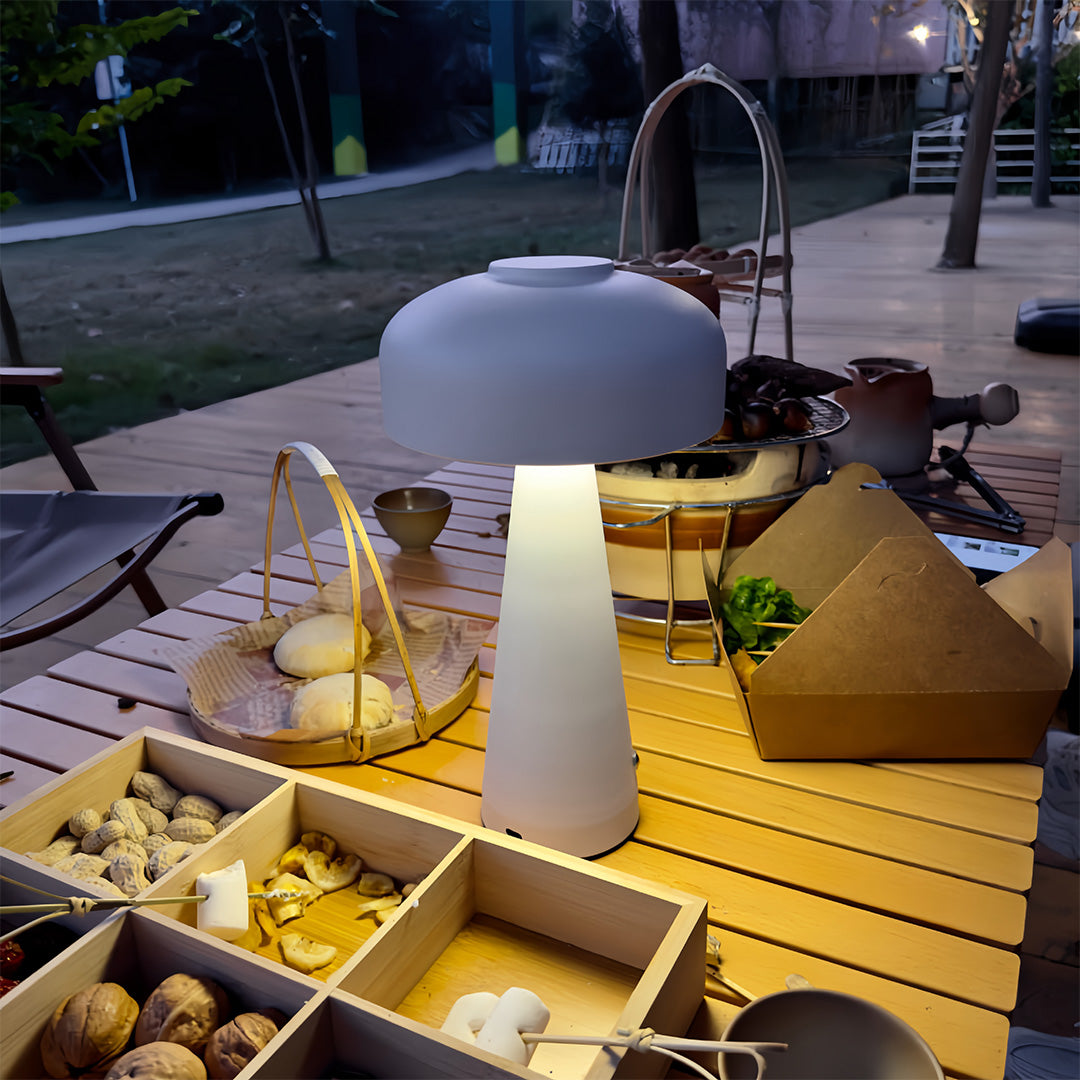 Dimmable Touch Control Portable Mushroom LED Table Lamp for Bedroom Decor