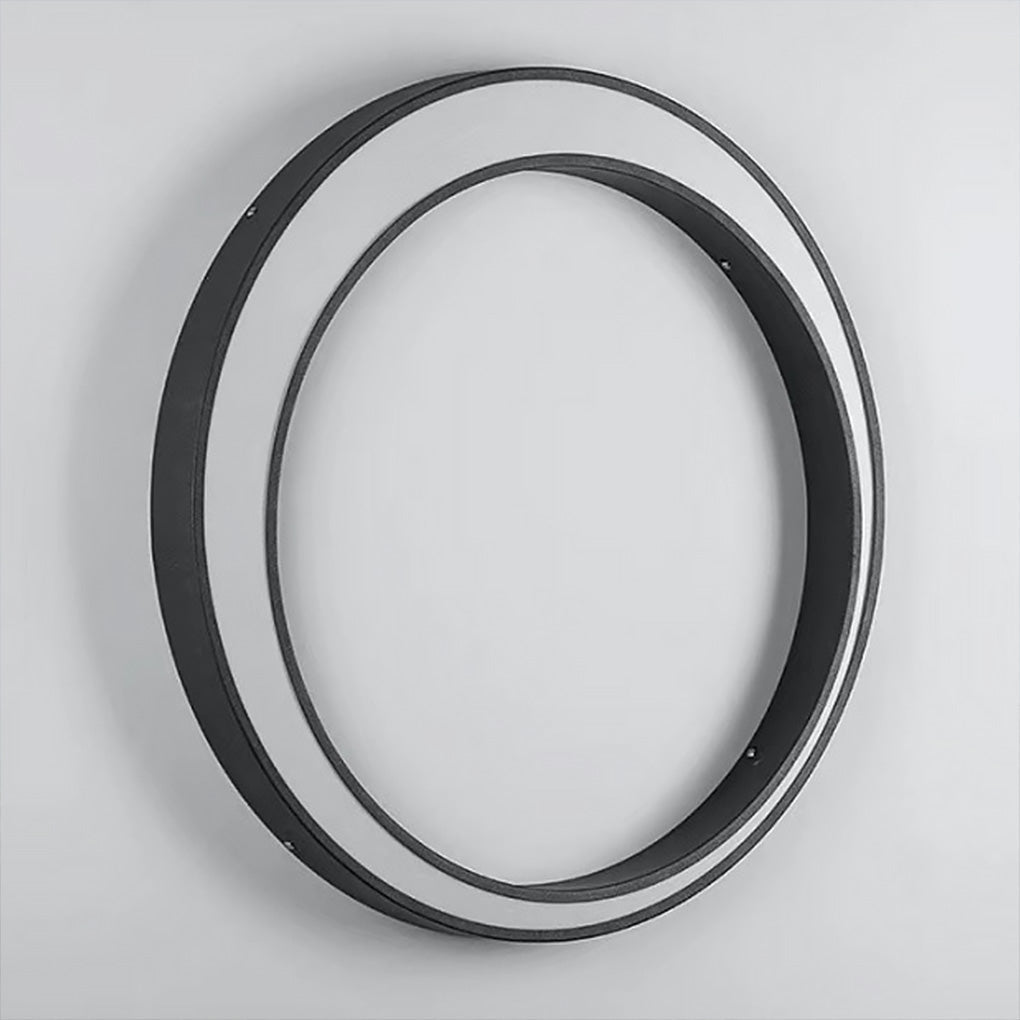 Modern Waterproof LED Outdoor Cylinder Wall Light in Sleek Black Finish