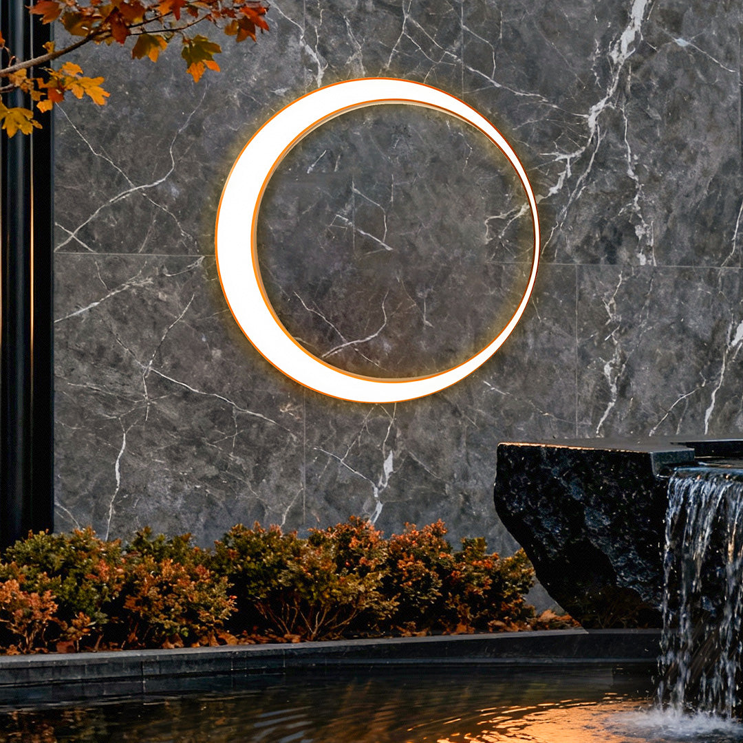 Modern Waterproof LED Outdoor Cylinder Wall Light in Sleek Black Finish
