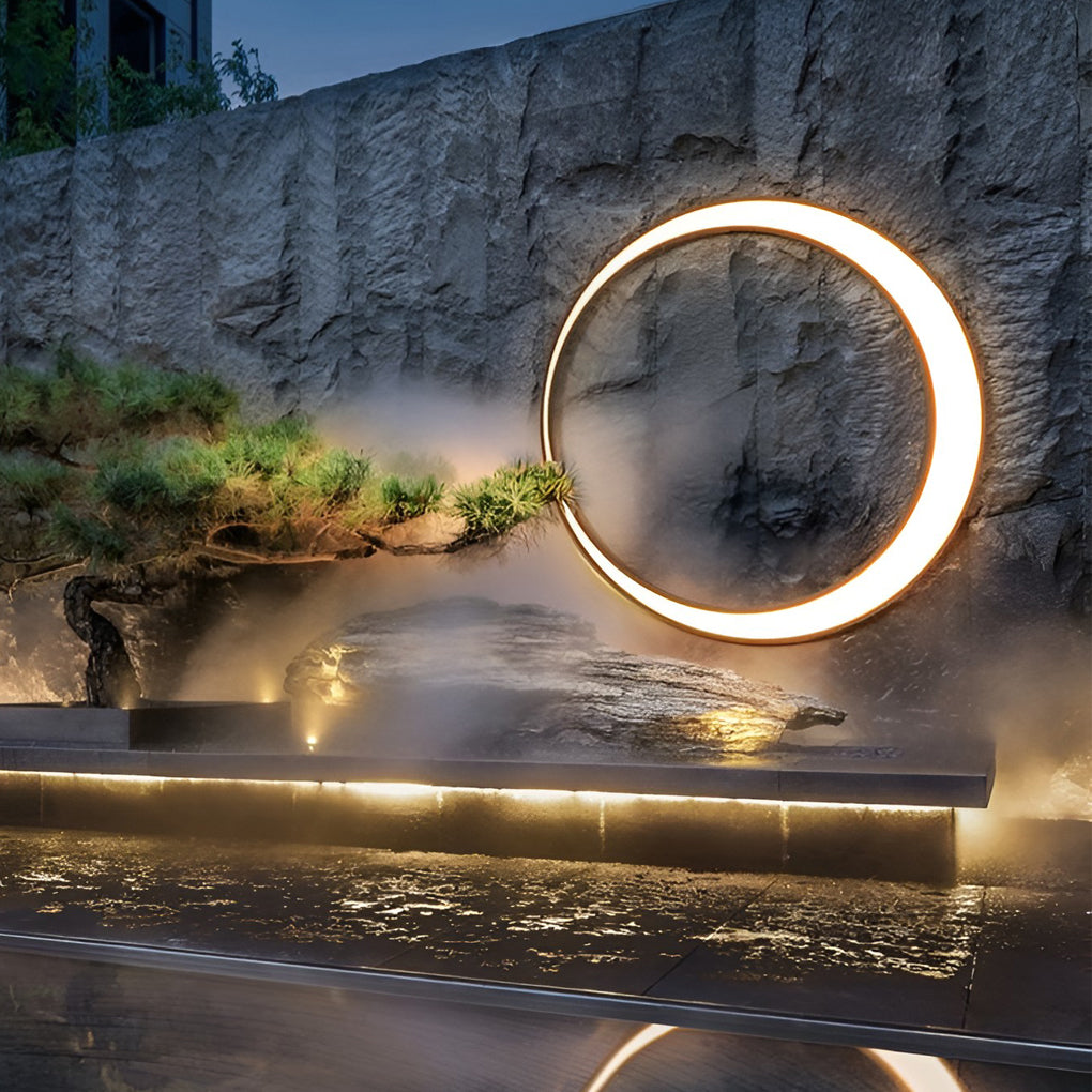 Modern Waterproof LED Outdoor Cylinder Wall Light in Sleek Black Finish