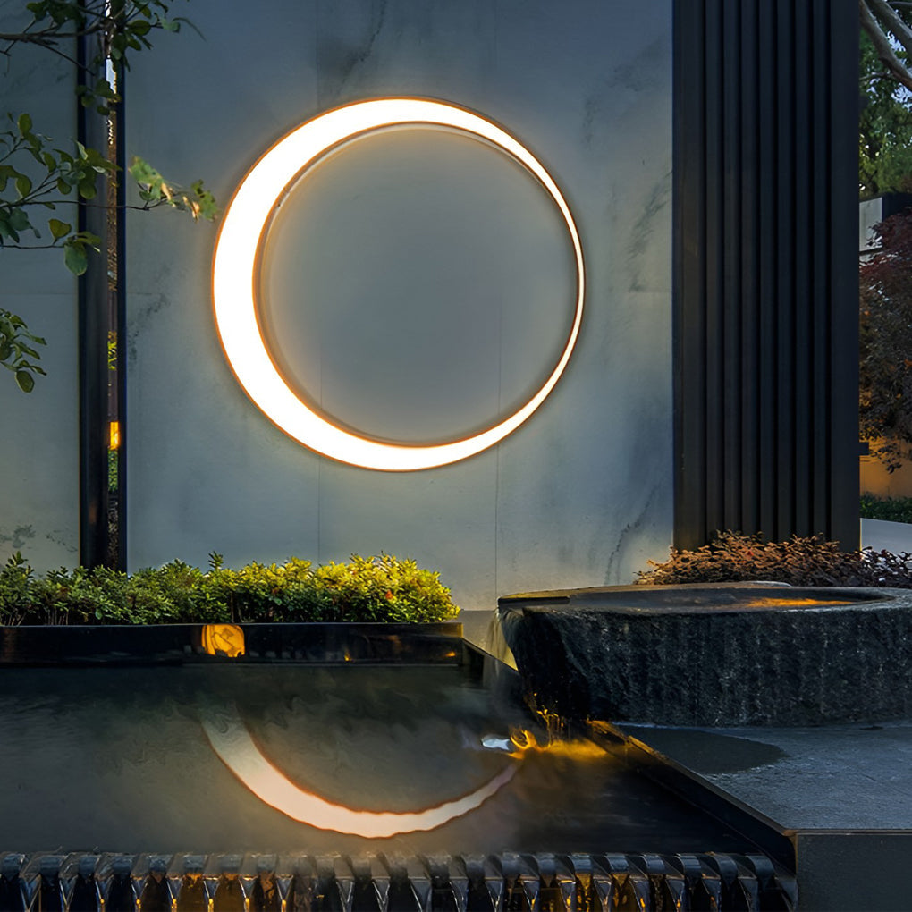 Modern Waterproof LED Outdoor Cylinder Wall Light in Sleek Black Finish