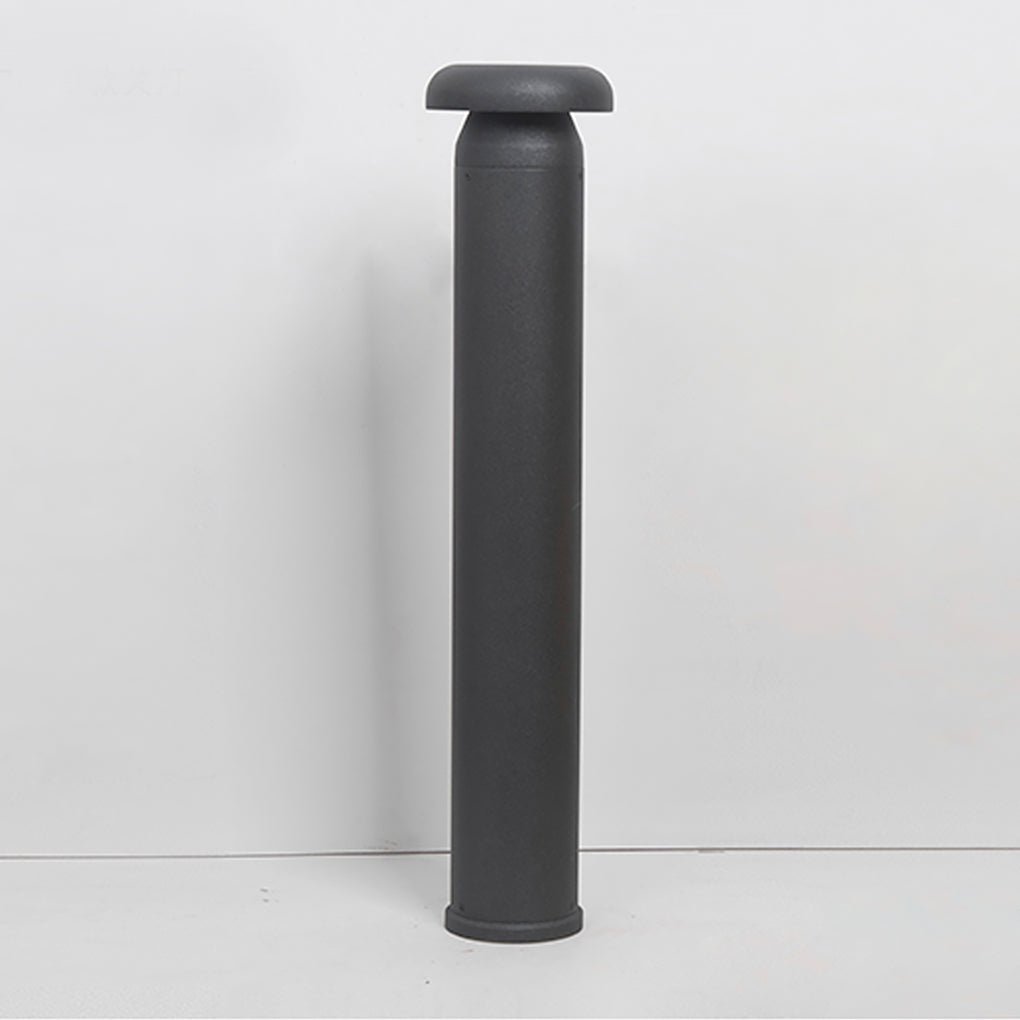 Durable Modern Black Cylinder LED Garden Bollard Lights for Landscape