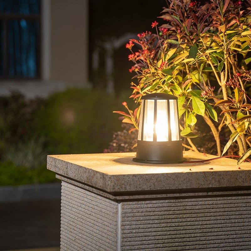 Round Waterproof LED Garden Path Lamp - Elegant Outdoor Lighting
