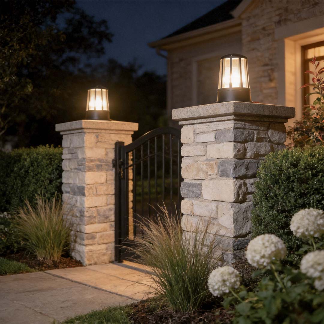 Round Waterproof LED Garden Path Lamp - Elegant Outdoor Lighting