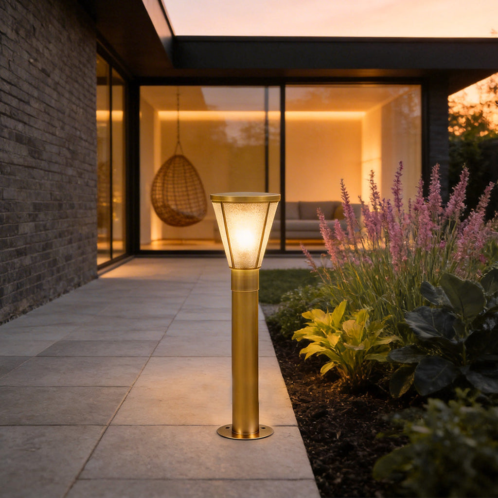 Elegant Copper Waterproof LED Path Lights for Outdoor Garden Lighting