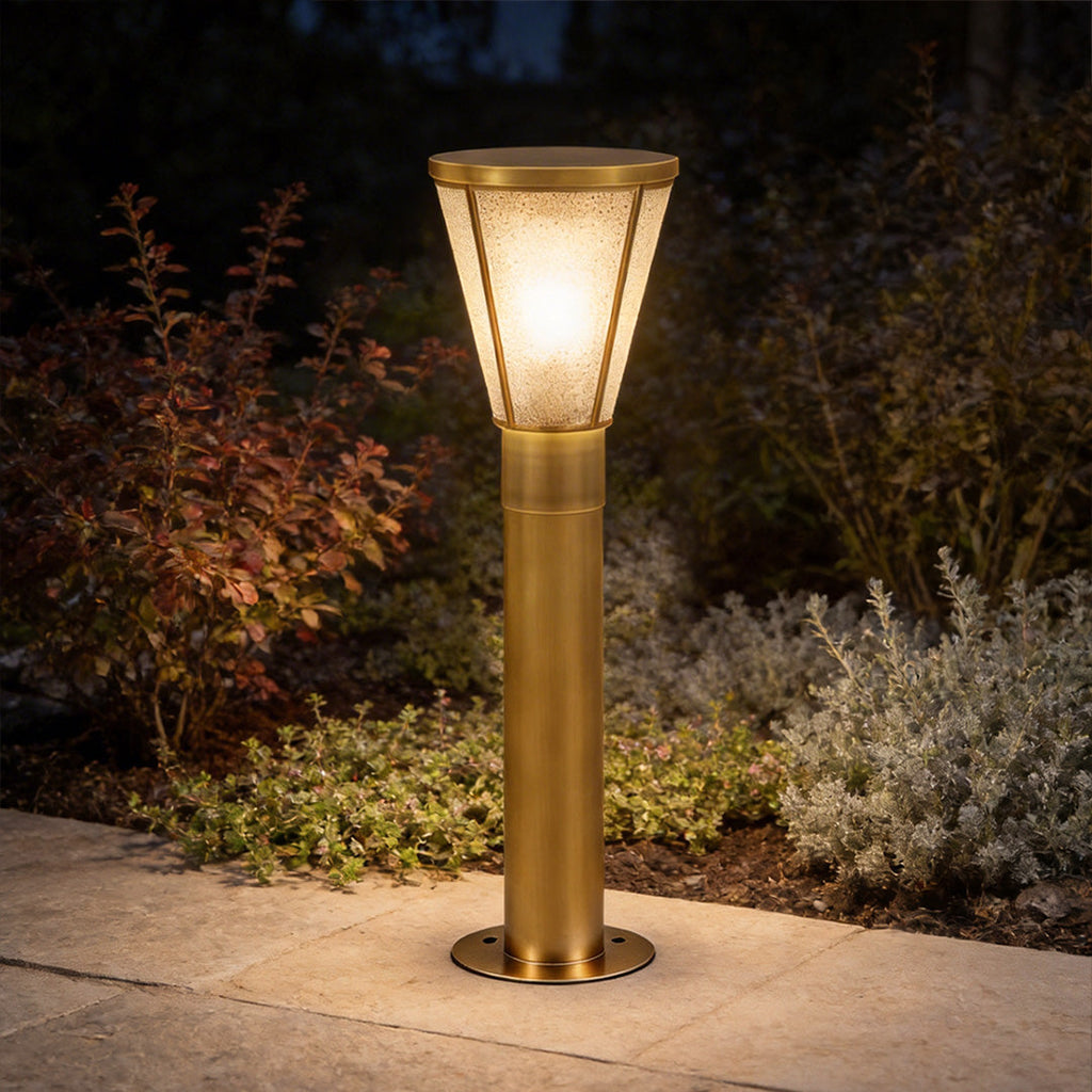 Elegant Copper Waterproof LED Path Lights for Outdoor Garden Lighting