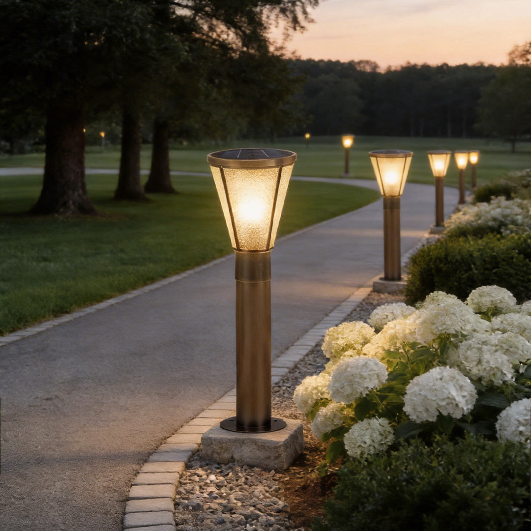 Elegant Copper Waterproof LED Path Lights for Outdoor Garden Lighting