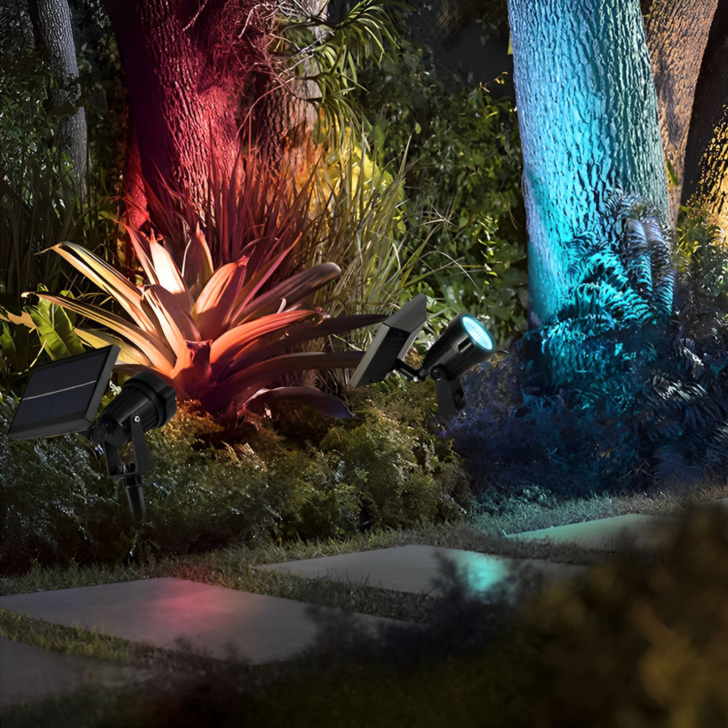 Adjustable Waterproof RGB LED Ground Spike Spotlights for Gardens & Trees