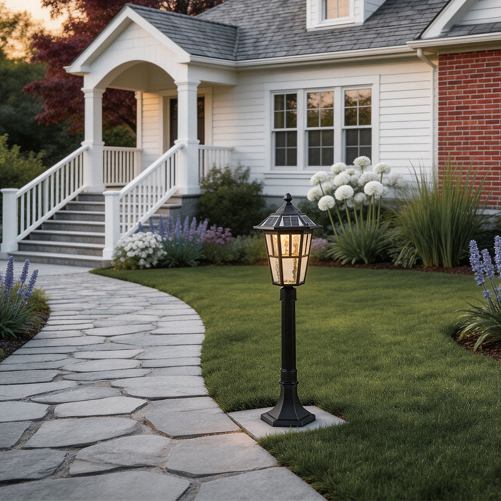 Modern Minimalist Black Outdoor Path Lighting Fixture for Gardens and Walkways