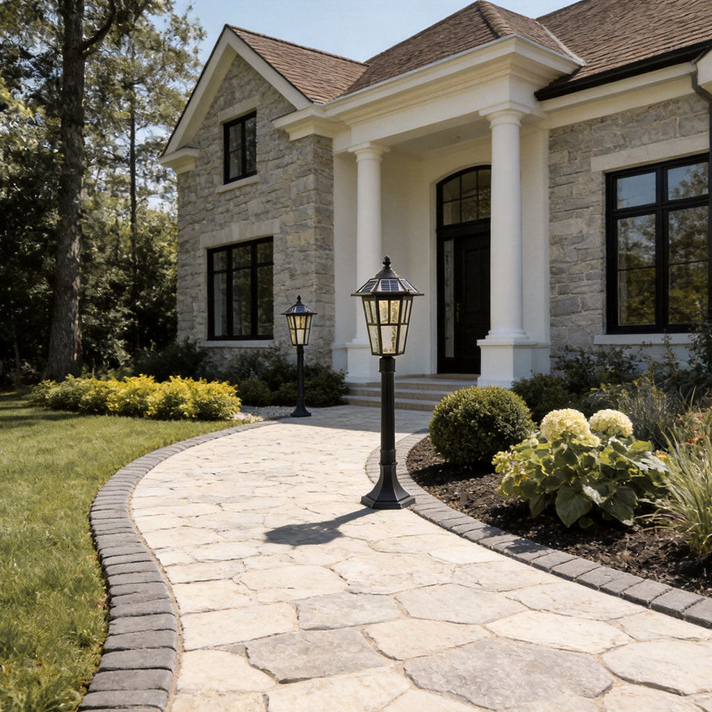 Modern Minimalist Black Outdoor Path Lighting Fixture for Gardens and Walkways