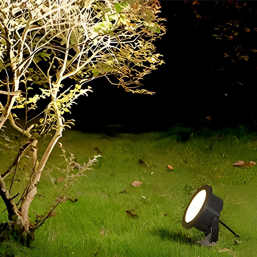 Modern Black Aluminum LED Spotlights for Energy-Efficient Garden Lighting