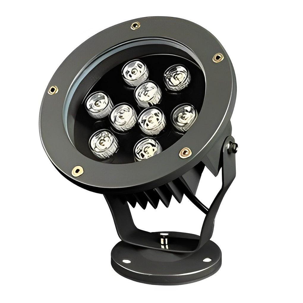 Modern Black Aluminum LED Spotlights for Energy-Efficient Garden Lighting