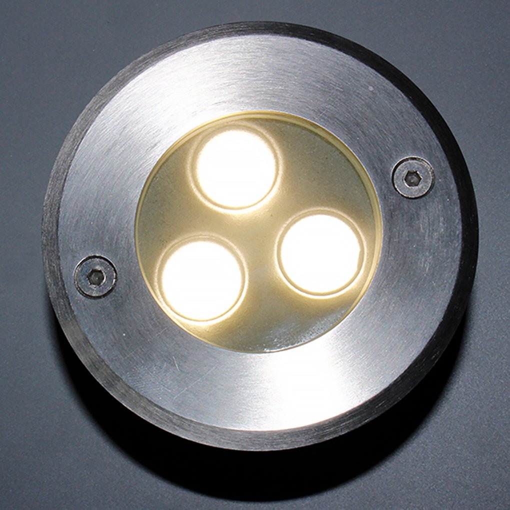 Waterproof Chrome Recessed LED Step Lights for Garden & Poolside Deck