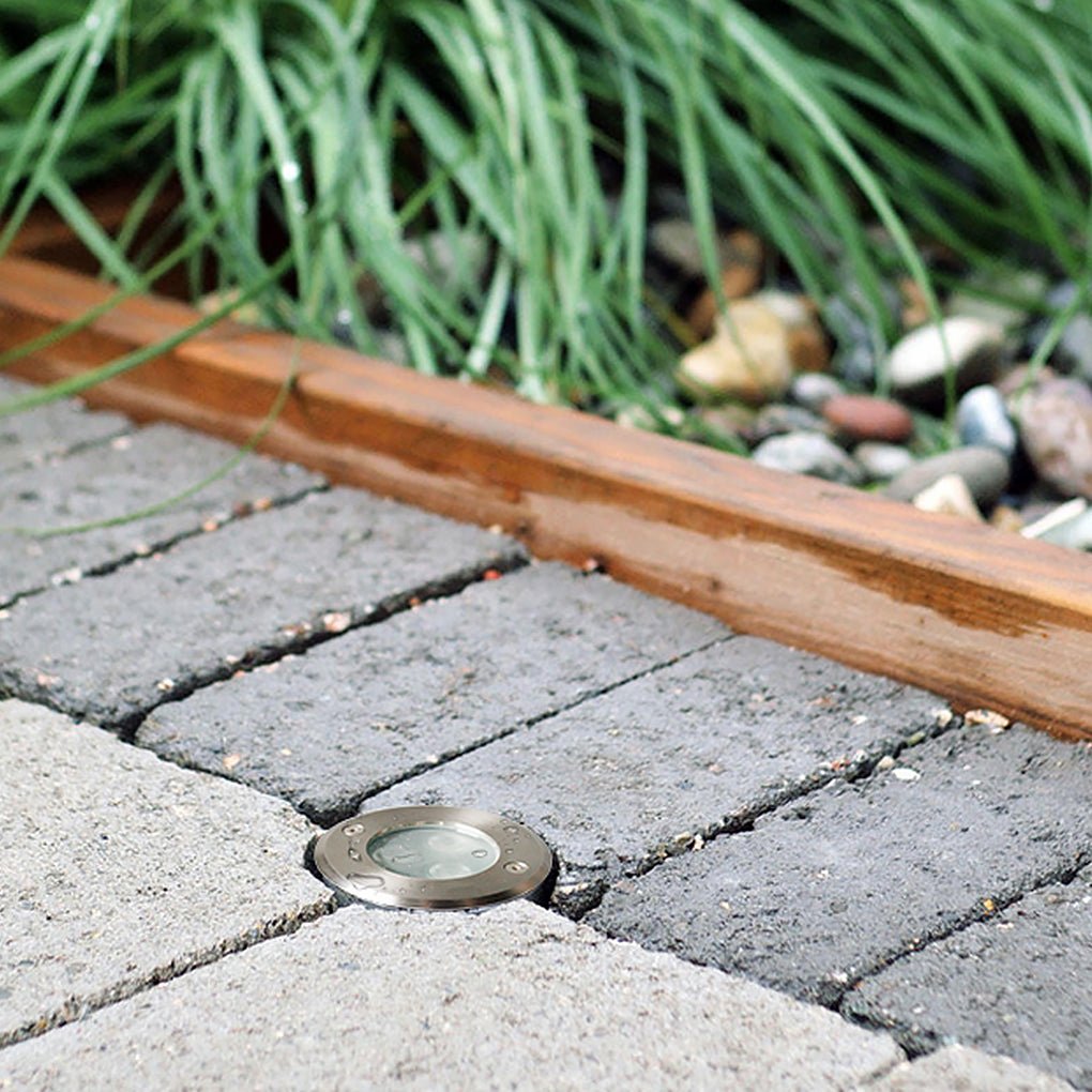 Waterproof Chrome Recessed LED Step Lights for Garden & Poolside Deck